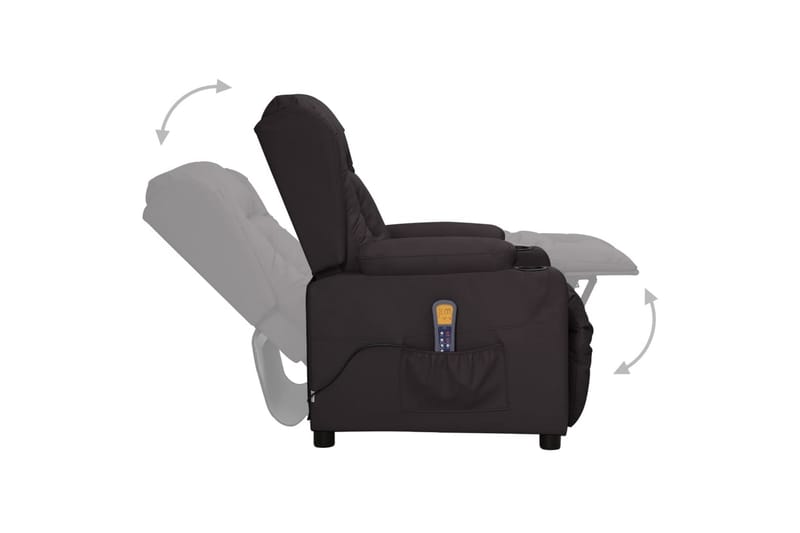 massagestol med løftefunktion kunstlæder sort - Sort - Møbler - Stole & lænestole - Lænestole - Massagestol