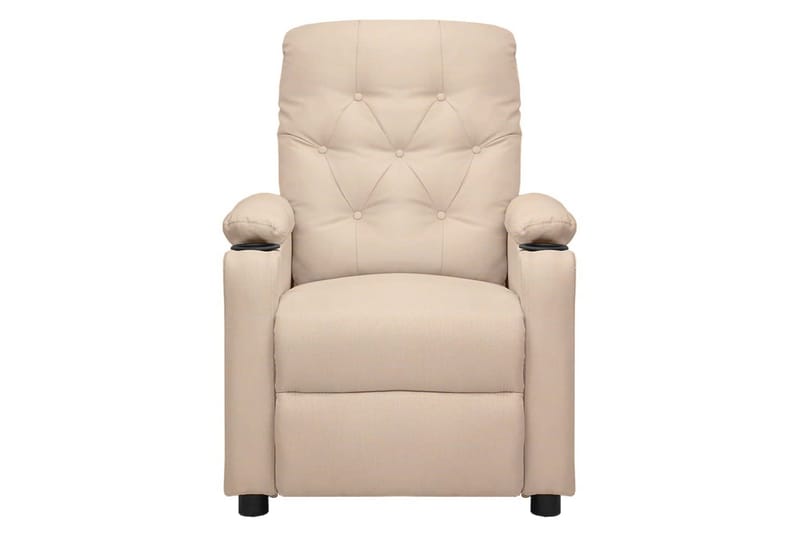 massagestol med løftefunktion stof cremefarvet - Creme - Møbler - Stole & lænestole - Lænestole - Massagestol