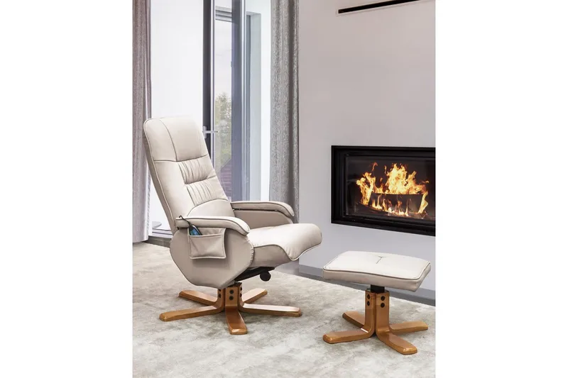 Massagestol Relaxpro - Beige, Lys Træ - Møbler - Stole & lænestole - Lænestole - Massagestol