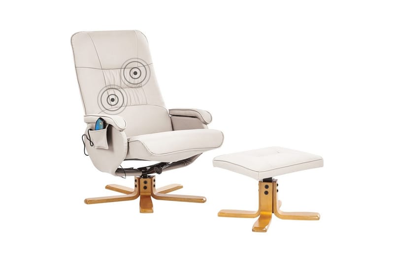 Massagestol Relaxpro, Beige, Lys Træ