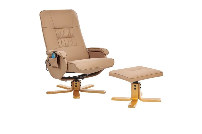 Massagestol Relaxpro - Brunt, lyst træ - Møbler - Stole & lænestole - Lænestole - Massagestol
