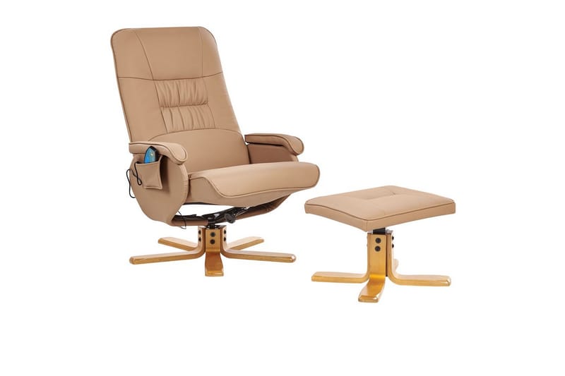 Massagestol Relaxpro - Brunt, lyst træ - Møbler - Stole & lænestole - Lænestole - Massagestol