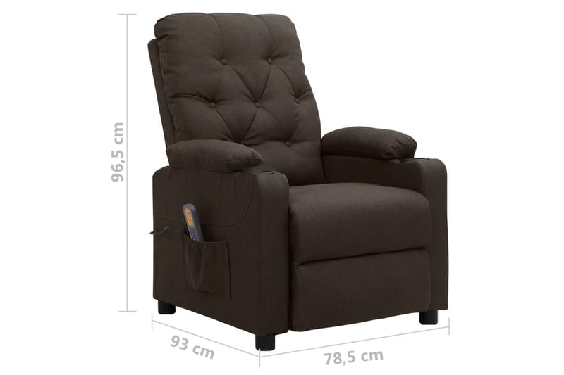massagestol stof mørkebrun - Brun - Møbler - Stole & lænestole - Lænestole - Massagestol
