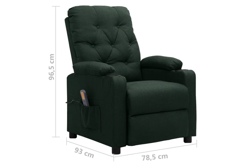 massagestol stof mørkegrøn - Grøn - Møbler - Stole & lænestole - Lænestole - Massagestol