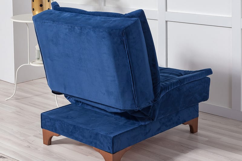 Mathenia lænestol med armlæn - Blå - Lænestole