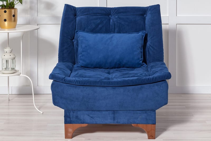 Mathenia lænestol med armlæn - Blå - Møbler - Stole & lænestole - Lænestole - Sengestol