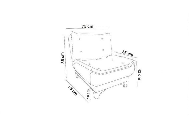 Mathenia lænestol med armlæn - Blå - Møbler - Stole & lænestole - Lænestole - Sengestol