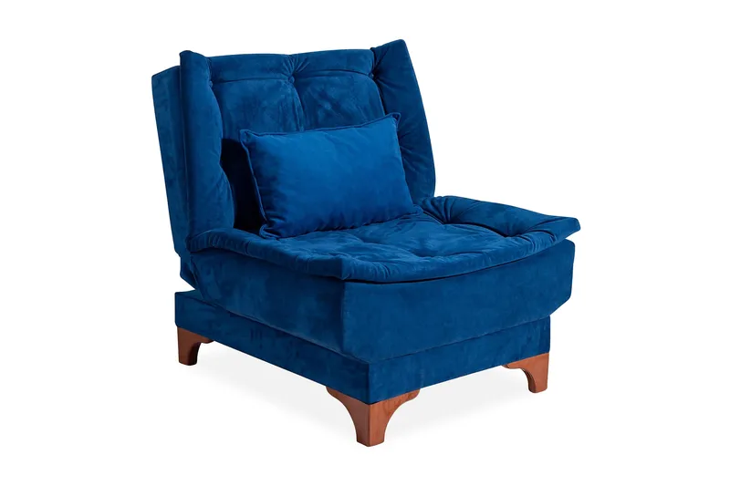 Mathenia lænestol med armlæn, Blå