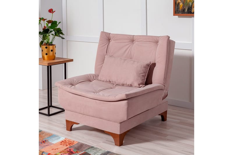 Mathenia lænestol med armlæn - Brun - Møbler - Stole & lænestole - Lænestole - Sengestol