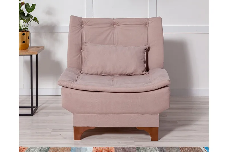 Mathenia lænestol med armlæn - Brun - Møbler - Stole & lænestole - Lænestole - Sengestol