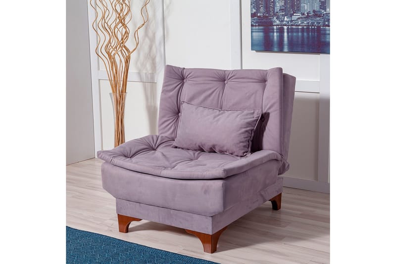 Mathenia lænestol med armlæn - Grå - Møbler - Stole & lænestole - Lænestole - Sengestol