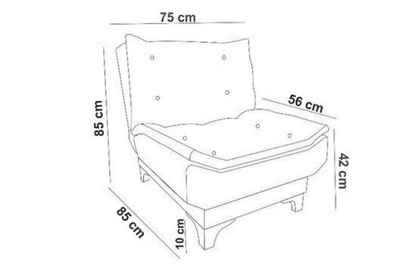Mathenia lænestol med armlæn - Grå - Møbler - Stole & lænestole - Lænestole - Lænestol uden armlæn