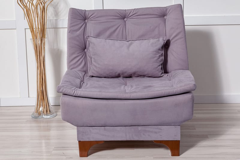 Mathenia lænestol med armlæn - Grå - Møbler - Stole & lænestole - Lænestole - Sengestol