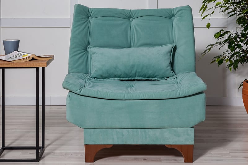 Mathenia lænestol med armlæn - Grøn - Lænestole