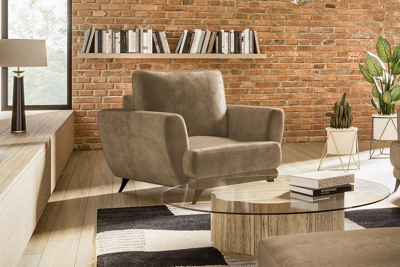 Megis Lænestol - Beige - Møbler - Stole & lænestole - Lænestole