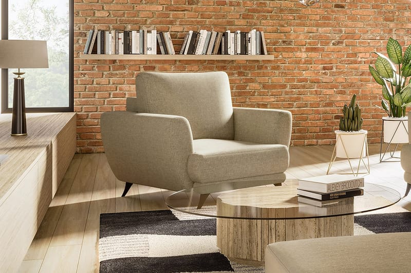 Megis Lænestol - Beige - Møbler - Stole & lænestole - Lænestole