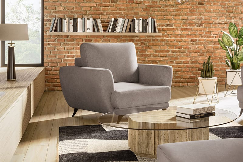 Megis Lænestol - Grå - Møbler - Stole & lænestole - Lænestole