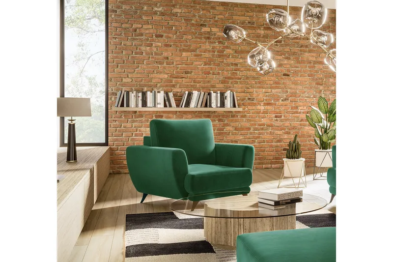 Megis Lænestol - Grøn - Møbler - Stole & lænestole - Lænestole