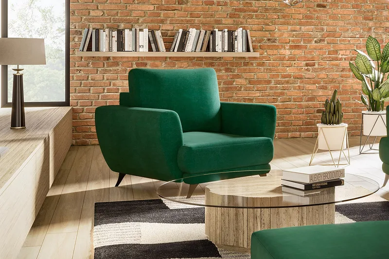 Megis Lænestol - Grøn - Møbler - Stole & lænestole - Lænestole