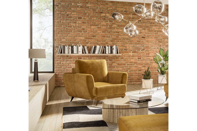 Megis Lænestol - Gul - Møbler - Stole & lænestole - Lænestole