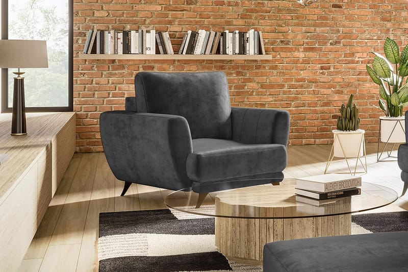 Megis Lænestol - Mørkegrå - Møbler - Stole & lænestole - Lænestole