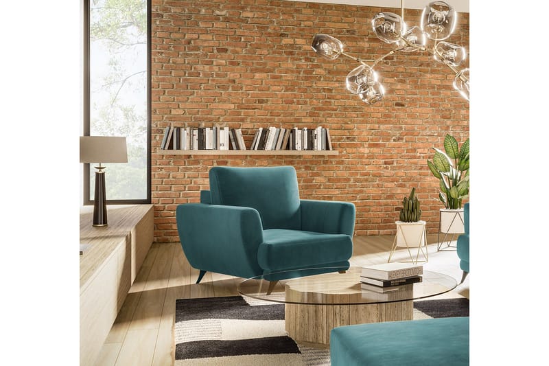 Megis Lænestol - Turkis - Møbler - Stole & lænestole - Lænestole