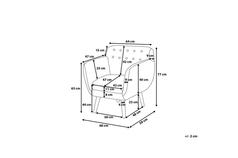 Melby lænestol - Grå - Møbler - Stole & lænestole - Lænestole