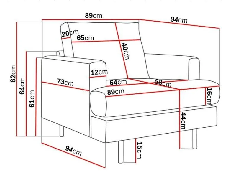 Menard Compact Lænestol - Hvid - Møbler - Stole & lænestole - Lænestole