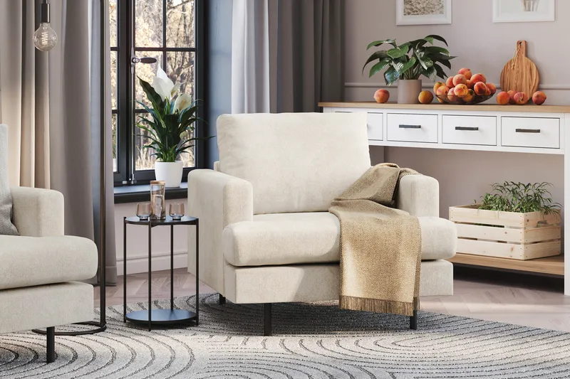 Menard Compact Lænestol - Hvid - Møbler - Stole & lænestole - Lænestole