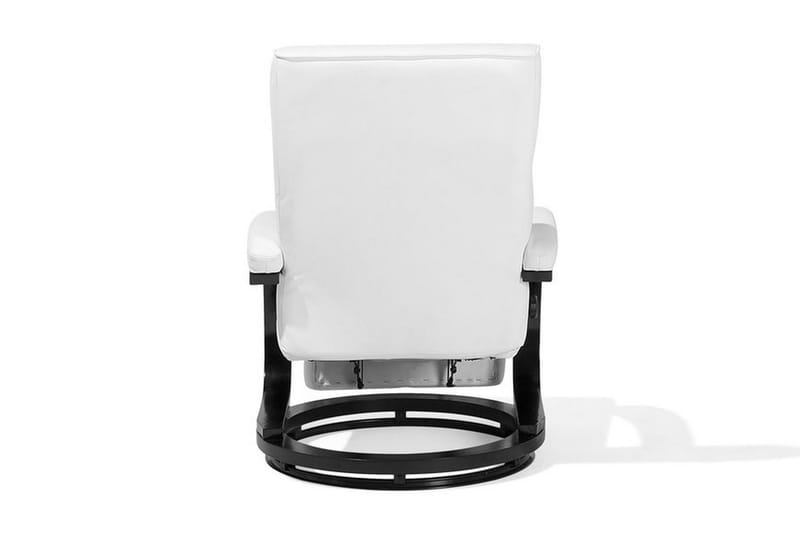 Might Oval Recliner Lænestol i Kunstlæder med Metalstel - Hvid - Møbler - Stole & lænestole - Lænestole - Læderstol