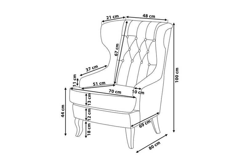 Molde lænestol - Lyserød - Møbler - Stole & lænestole - Lænestole - Øreklapstol