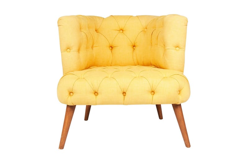 Monroew Lænestol - Gul/Natur - Møbler - Stole & lænestole - Lænestole