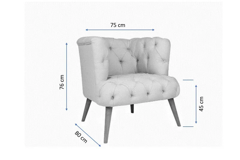 Monroew Lænestol - Rød/Natur - Møbler - Stole & lænestole - Lænestole