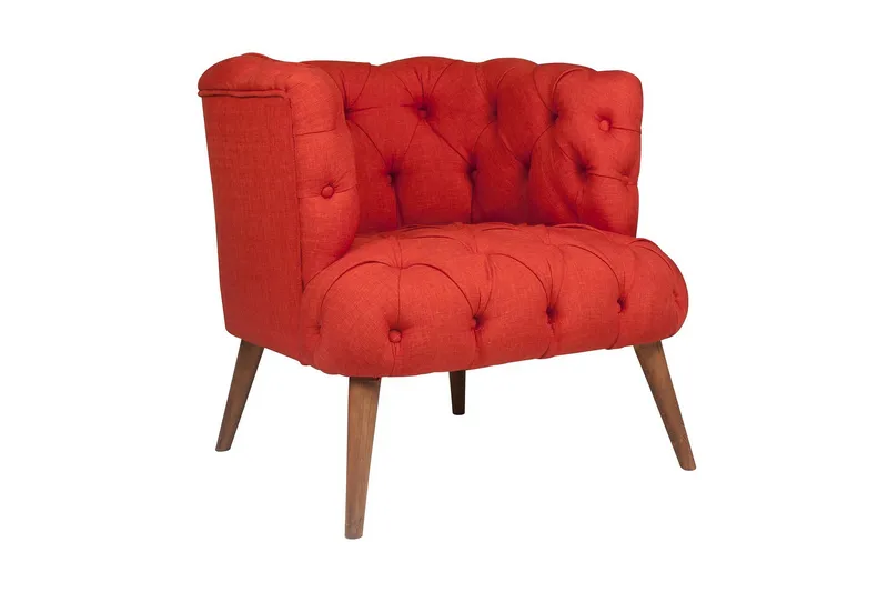 Monroew Lænestol - Rød/Natur - Møbler - Stole & lænestole - Lænestole