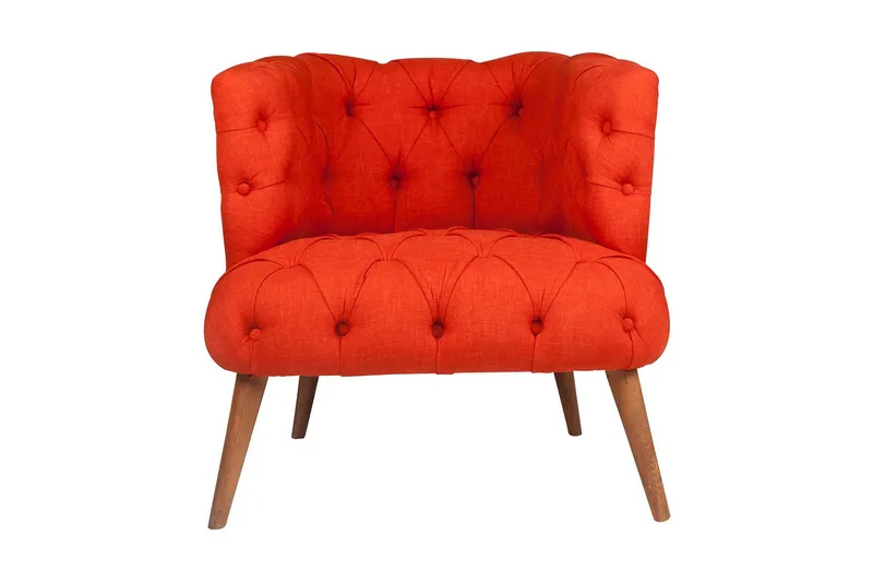 Monroew Lænestol - Rød/Natur - Møbler - Stole & lænestole - Lænestole