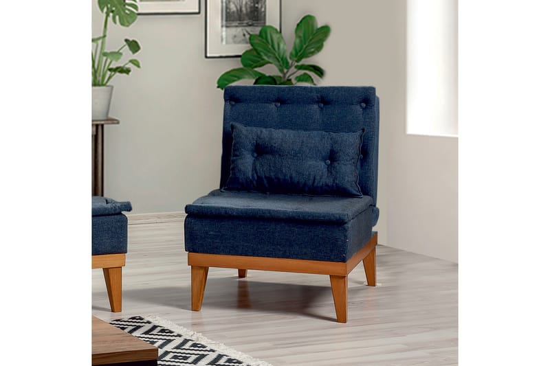 Mozzetti lænestol med armlæn - Blå - Lænestole