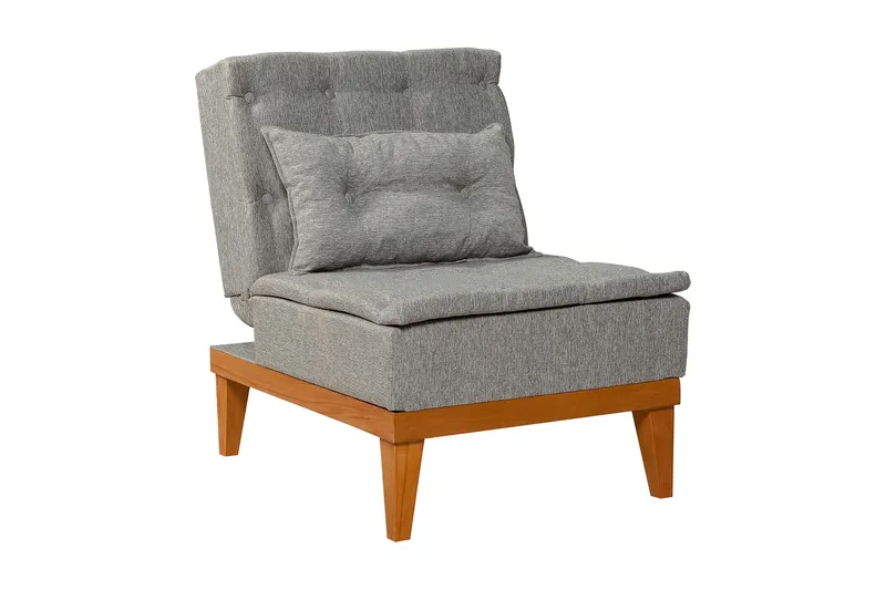 Mozzetti lænestol med armlæn, Grå