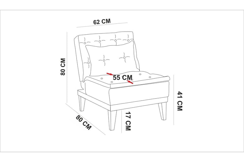 Mozzetti lænestol med armlæn - Grå - Lænestole