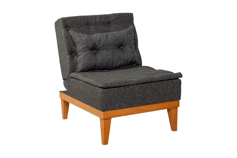 Mozzetti lænestol med armlæn - Grå - Møbler - Stole & lænestole - Lænestole - Sengestol