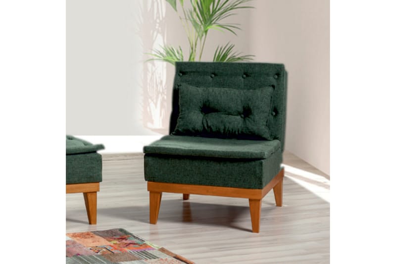 Mozzetti lænestol med armlæn - Grøn - Møbler - Stole & lænestole - Lænestole - Sengestol