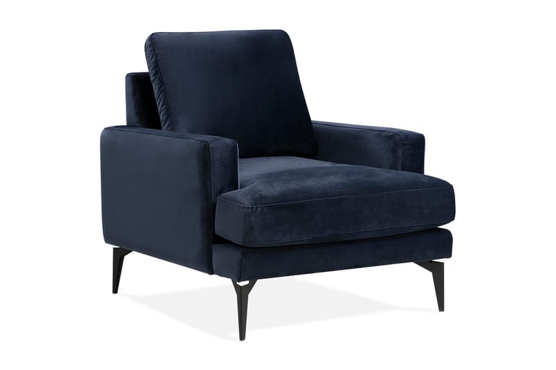 Mukes Lænestol med Armlæn, Blå