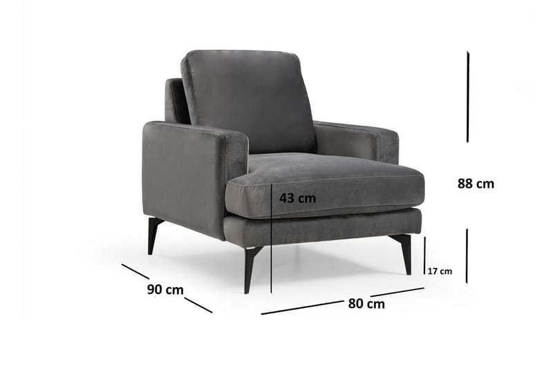 Mukes Lænestol med Armlæn - Sort - Møbler - Stole & lænestole - Lænestole