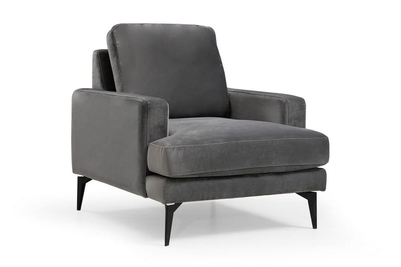 Mukes Lænestol med Armlæn, Sort