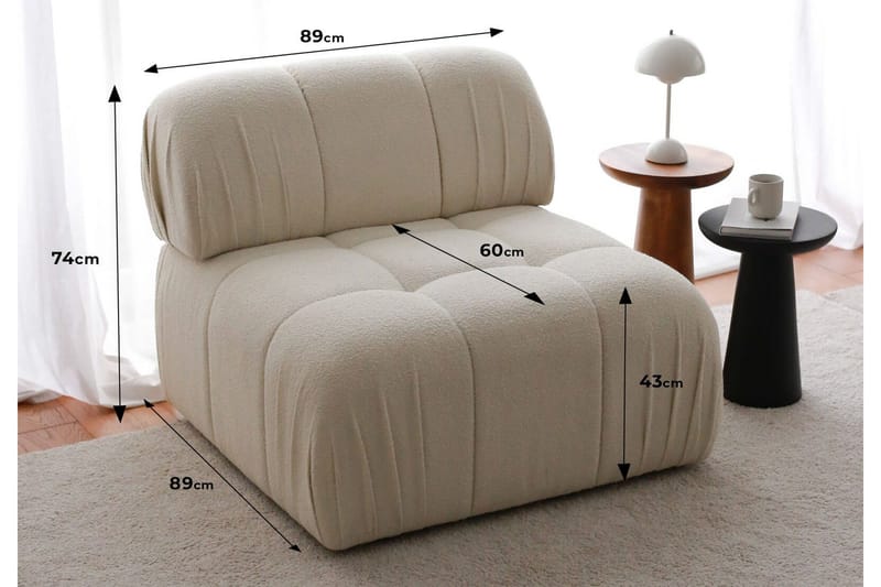 Murum Lænestol - Hvid - Møbler - Sofaer - Modulsofaer - Midtermodul