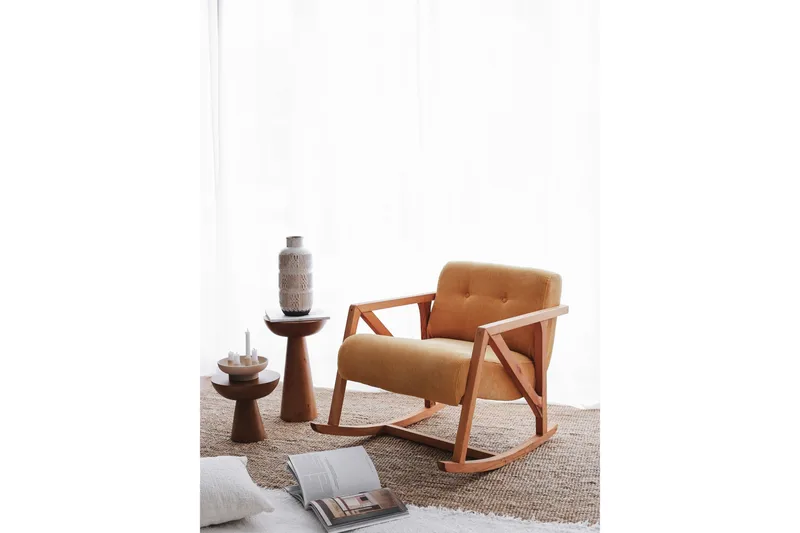 Muskuran Lænestol - Gul - Møbler - Stole & lænestole - Gyngestol