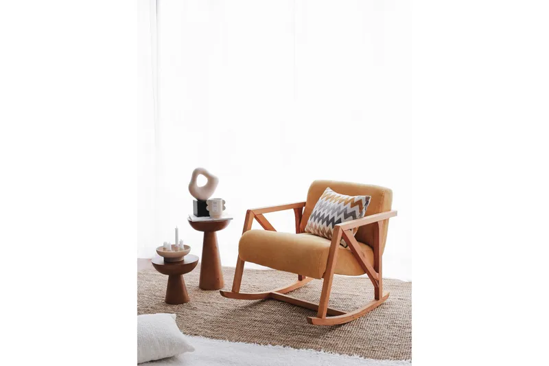 Muskuran Lænestol - Gul - Møbler - Stole & lænestole - Gyngestol