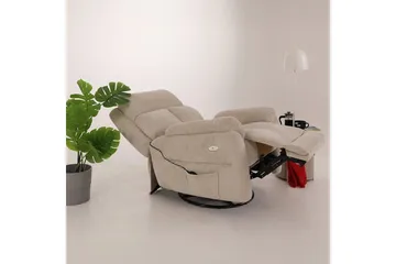 Navren Elektrisk reclinerlænestol - Cremehvid - Møbler - Stole & lænestole - Lænestole - Recliner lænestol
