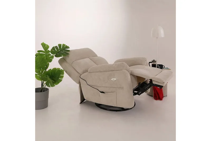 Navren Elektrisk reclinerlænestol - Cremehvid - Møbler - Stole & lænestole - Lænestole - Recliner lænestol