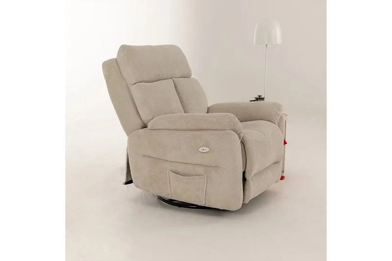 Navren Elektrisk reclinerlænestol - Cremehvid - Møbler - Stole & lænestole - Lænestole - Recliner lænestol