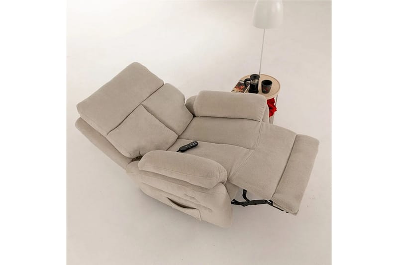 Navren Elektrisk reclinerlænestol - Cremehvid - Møbler - Stole & lænestole - Lænestole - Liggestol